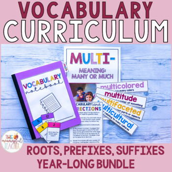 Preview of Root Words, Prefixes, and Suffixes 4th & 5th Grade YEAR LONG VOCABULARY BUNDLE