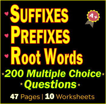 Preview of Root Words, Prefixes and Suffixes. English Grammar Worksheets. 9th & 10th Grade