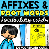 Root Words, Prefixes and Suffixes | Vocabulary Cards | Word Parts