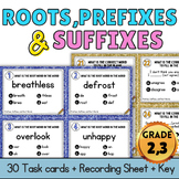Root Words, Prefixes and Suffixes Vocabulary Task Cards fo