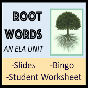 Preview of Root Words - Slides, Worksheets, Bingo Activity. Vocabulary & Fun