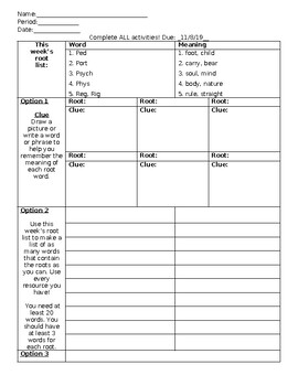 Root Words Study Guide #7 by Neil Hartigan | TPT