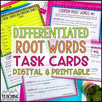 Preview of Root Words Task Cards