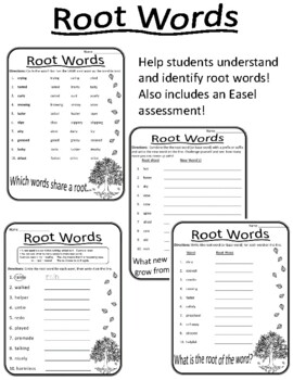 Preview of All Root Words Worksheet Root Words, Prefixes, and Suffixes Worksheets Base Word