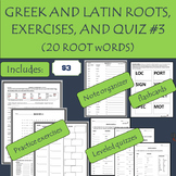 Greek & Latin Root Words for Middle School (and HS)  #3: A