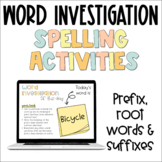 Root words, prefixes and suffixes activities for grades 3 - 6