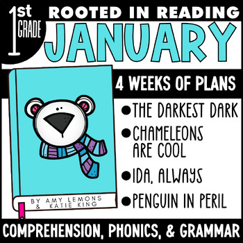 Preview of Rooted in Reading 1st Grade - January Lesson Plans, Comprehension, & Literacy