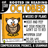 Rooted in Reading 1st Grade October Lessons | Comprehension | Grammar | Phonics