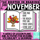 Rooted in Reading 2nd Grade November Lessons | Comprehension | Grammar | Vocab
