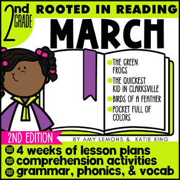 Preview of Rooted in Reading 2nd Grade March Reading Comprehension Lesson Plans (2nd ed)