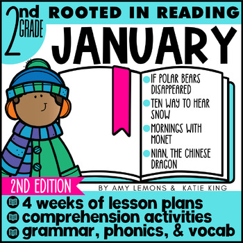 Preview of Rooted in Reading 2nd Grade January - Winter Read Aloud Lessons & Activities