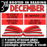 Rooted in Reading 3rd Grade December Lessons | Comprehension | Grammar | Vocab