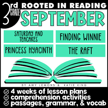 Preview of Rooted in Reading 3rd Grade September Lessons | Comprehension | Grammar | Vocab