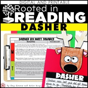 Preview of Rooted in Reading Christmas Lesson Plans for Dasher with Reindeer