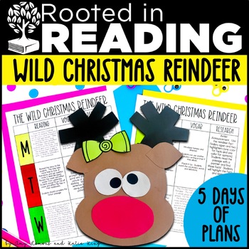 Preview of Rooted in Reading Christmas Reading Comprehension Activities Reindeer Research