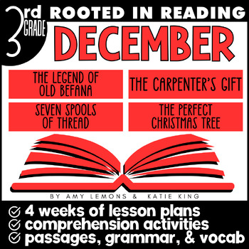 Preview of Rooted in Reading Christmas for 3rd Grade | December Reading Comprehension