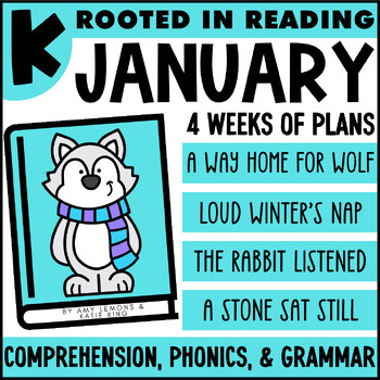 Preview of Rooted in Reading Kinder - January Lesson Plans, Comprehension, & Literacy
