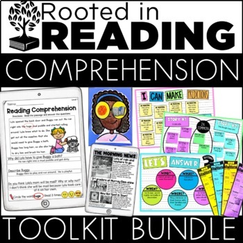 Preview of Rooted in Reading Comprehension Toolkit w/ Passages, Questions, Charts, Response