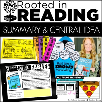 Preview of Rooted in Reading Comprehension Activities & Passages for Central Idea & Summary