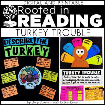 Preview of Rooted in Reading Turkey Trouble | November Lessons | Thanksgiving Reading 