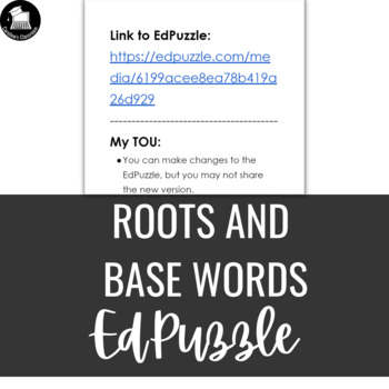 Preview of Roots EdPuzzle Digital Video with Questions | EdPuzzle | 4th, 5th, & 6th