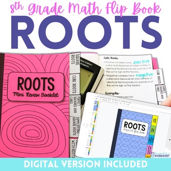 Roots Mini Tabbed Flip Book for 8th Grade Math