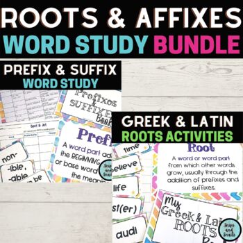 Preview of Roots, Prefixes, and Suffixes Word Study BUNDLE