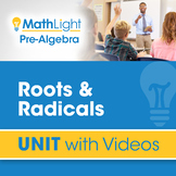 Roots & Radicals | Pre Algebra Unit with Scaffolded Notes 
