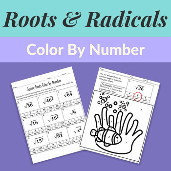 Preview of Roots and Radicals Color By Number Printable