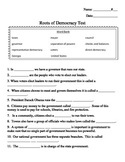Roots of Democracy (US Government) Test and Study guide