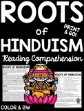 Roots of Hinduism Reading Comprehension Worksheet Hindu