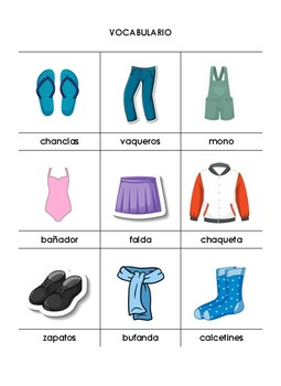 Ropa/Clothes(2) - Fichas&Juegos/Worksheets&Games by Spanish as a 2nd ...