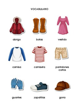 Ropa/Clothes(1) - Fichas&Juegos/Worksheets&Games by Spanish as a 2nd ...