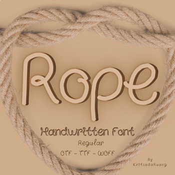 Preview of Rope Handwritten Font -File Downloads for OTF, TTF and WOFF