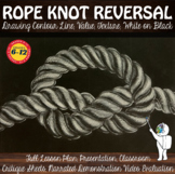 Rope Knot Reversal Drawing: White on Black: Middle School 