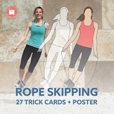 ROPE SKIPPING: 27 Jump Rope Trick Cards + Poster for your 