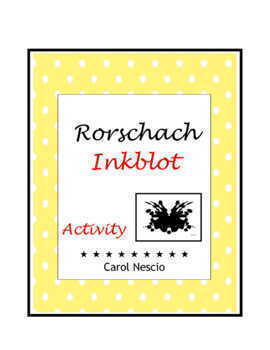 Preview of Rorschach Inkblot Activity + Word Search + Biography of Rorschach