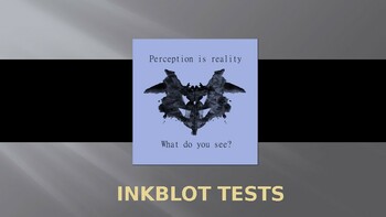 Preview of Rorschach Inkblot Test PowerPoint & Characterization Test Activity