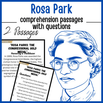 Preview of Rosa Park 2 Comprehension Passages With Questions | Black History Month Activity