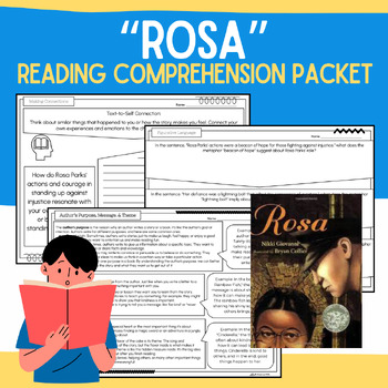 Preview of Rosa Park Book Companion Reading No-Prep Packet {Black History & Civil Rights}