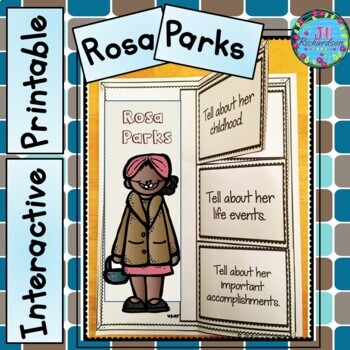 Preview of Black History Month ESL Biography Template Rosa Parks Activities Project