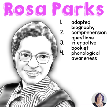 Preview of Rosa Parks Adapted Biography and Language Activities
