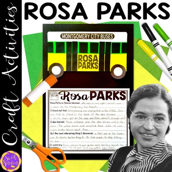 Preview of Rosa Parks Activities and Craft Women in History International Womens Day
