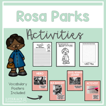 Preview of Rosa Parks Activities Close Reading Crafts and More