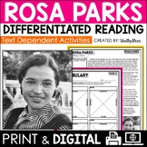 Rosa Parks Activities and Reading Passages PRINTABLE and DIGITAL