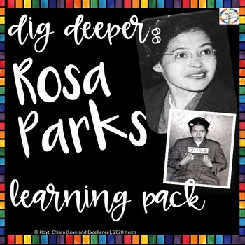 Preview of Rosa Parks Black History Month Activity Learning Pack 3rd, 4th, 5th Grade