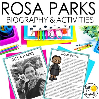 Preview of Rosa Parks Biography, Graphic Organizers, Black History Month Activities