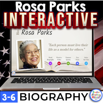 Preview of Rosa Parks Biography Interactive Activity - Learning About Black History