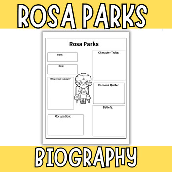 Preview of Rosa Parks Biography activity - Black History Civil Rights