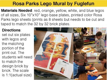 Rosa Parks Black History Lego Mural